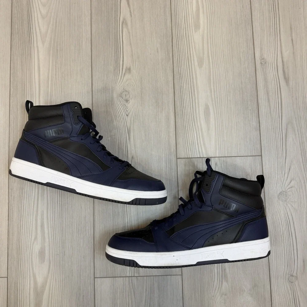 PUMA‎ Men's Size 14 Sneakers REBOUND V6 392326 Navy Black White
